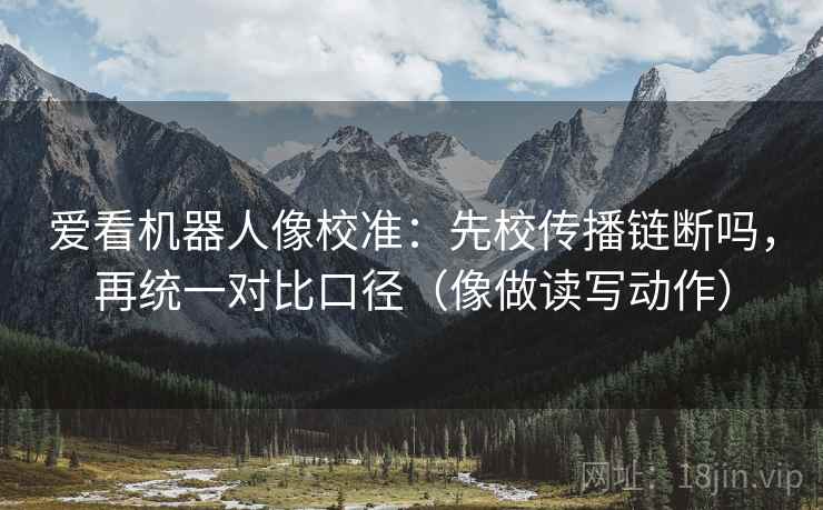 爱看机器人像校准：先校传播链断吗，再统一对比口径（像做读写动作）